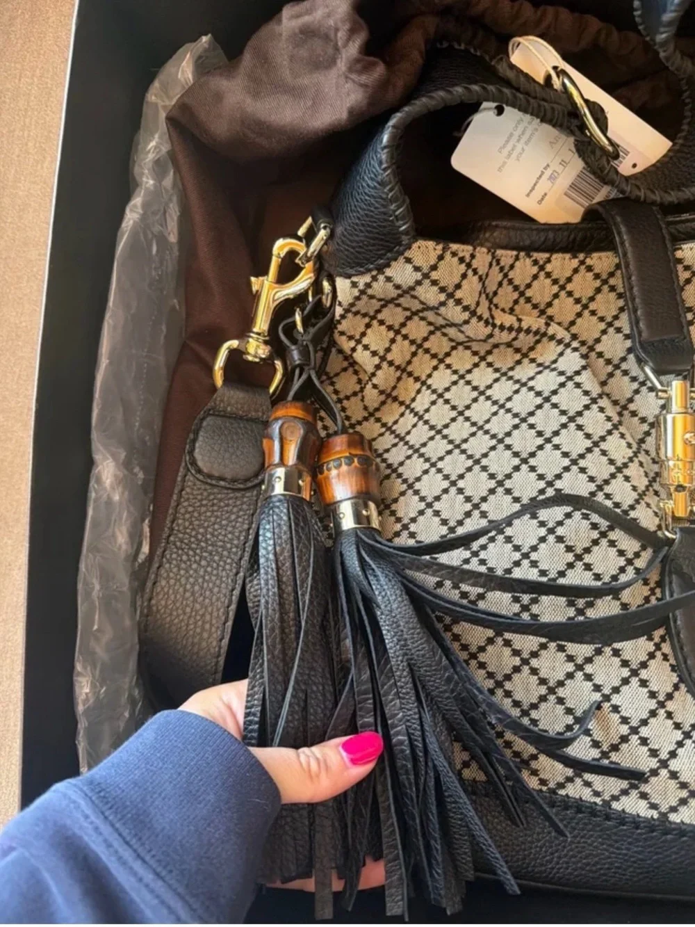 GUCCI Jackie Diamante canvas bag - Picture 14 of 14
